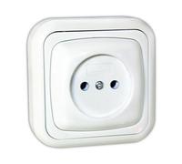 Base enchufe schuko superficie sin tt blanco