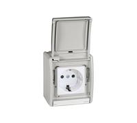 Base enchufeMonobloc IP55 2P+TT 16AX Simon Aqua 4490472-035