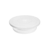 Base Giratoria Tartas Kit de herramientas for hacer pasteles 7 piezas | For decorar incluye plato giratorio de plástico for glaseado, nivelador de pasteles más suave/espátula(1PCS White)