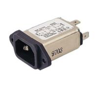 Base iec 320 + filtro de línea rfi/emi 230vac 6a