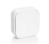 Base Interruptor Conmutador Individual de Superficie, Conmutador para Montaje en Pared, Interruptor de Luz para Interior, 10AX, 250V, Ideal para Uso Doméstico y Comercial, Blanco
