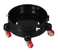Base Móvil para Lavado de Autos con 5 Ruedas Giratorias | PP Negro, Plataforma Redonda de 5 Galones, Ruedas con Bloqueo para Cubos y Lavadoras Color Aleatorio