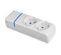 Base múltiple 2 Tomas sin Cable y sin Interruptor, Ideal para conectar múltiples Dispositivos electrónicos de Forma Segura.