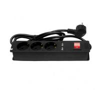 Base multiple 3 enc+2 usb e interruptor 3500w cable 1,5m 3gx1,5mm de c