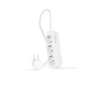Base multiple 3 enchufes cable 1,4m blanca 10.38.0003-ns