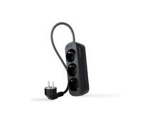 Base multiple 3 enchufes cable 1,4m negra 10.38.0003-ns-bk