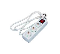 Base múltiple 3t. 1,4m cable c/int. (16a-250v)