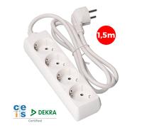base multiple 4 tomas t/tl 10/16a schuko 1,5m. 3x1,5mm