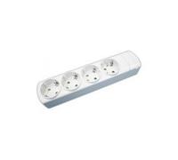 Base multiple 4 enchufes schuko sin cable blanco