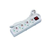 Base múltiple 4t. 1,4m cable c/int. (16a-250v)