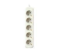 Base multiple 5 enchufes schuko cable 1,5m blanco