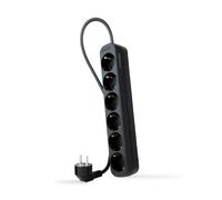 Base multiple 6 enchufes cable 1,4m negra 10.37.0006-ns-bk