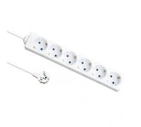 Base múltiple 6 enchufes cable 1,5m 3gx1,5mm cobre 3500w máx.