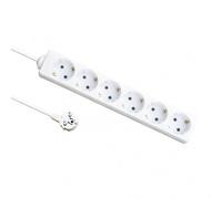 Base múltiple 6 enchufes con cable 1,5m 3gx1,5mm cobre 3500w máxima