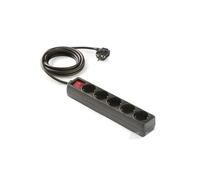 Base multiple avant 5 tomas 1.5m + interruptor negro 3g 1.5mm2 max3680
