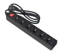 Base multiple avant 6 tomas 1.5m + interruptor negro 3g 1.5mm2 max3680