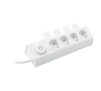 Base múltiple con 4 Tomas y Interruptor, Ideal para conectar Varios Dispositivos y optimizar la gestión eléctrica en el hogar.