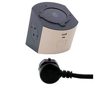 Base de enchufe múltiple Power Charging (Topo/Negro, Con interruptor)