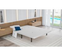 Base para colchón tapizada en blanco: 150 x 200 cm
