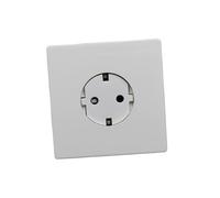 Base para enchufe Schuko 230V en color blanco. Perfecta para instalaciones eléctricas seguras y eficientes.