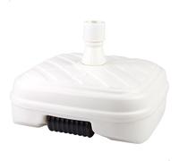 Base para Sombrilla Cuadrada con Rosca Ajustable para Mástil 33-48 Mm, 56x56x40 Cm, Blanco