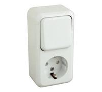 Base schuko con interruptor color blanco electro dh 36.470/bc/b 843055