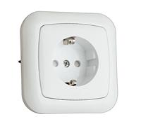 Base schuko empotrable.16a/250v~ electro dh 36.530/b, color blanco, 84