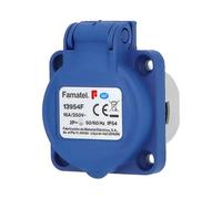 Base Schuko Industrial empotrar 2P+TT 16AFAMATEL 13954F 230V IP54 Francia 1 conexion horizontal