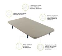 Base tapizada Air 3D Beige 105 x 190