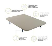 Base tapizada Air 3D Beige 135 x 190