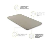 Base tapizada air 3d beige 150x190 cm
