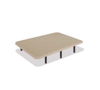 Base tapizada beige 140 x 200 cm, dreamnite, tejido 3d antideslizante, estructura 30x40mm, 5 barras transversales, con patas 35cm