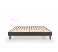 Base tapizada gris con patas, medidas 90x200cm, base francesa descansin, lujo a tu alcance
