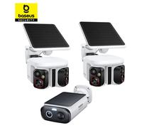 Baseus Security, 2 Cámaras X1 Pro y 1 S1 Lite, Cámara Exterior Inalámbrica 3K, Panel Solar, Reconocimiento Facial, Cámara de Seguridad Inteligente con IA