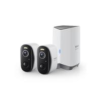 Baseus Security Camara Vigilancia WiFi Exterior Batería, 210 Días de Duración, 2K HD, 145 Grados FOV, IP67, Visión Nocturna, Camara Exterior con Almacenamiento Local, Detección Humana - Kit 2-CAM N1