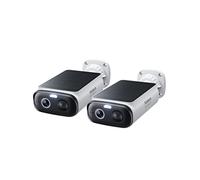 Baseus Security S1 Lite [2-CAM] Camara Vigilancia WiFi Exterior Solar IP67, Camara IP Seguridad Bateria 2K 135°, Visión Nocturna a Color, Sin Cargos, Detección Humana, Compatible con Alexa y Google