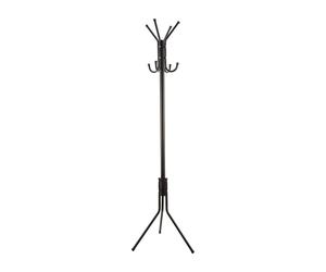 Basic & co perchero de pie con 8 colgadores negro 172x48cm