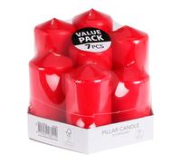 Basic & co velas rojas de diferentes tamaños, 7 unidades