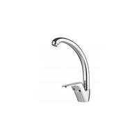 Basic grifo monomando de cocina con caño curvo para un diseño moderno y funcional Cetus de Unisan - Sin válvula click-clack