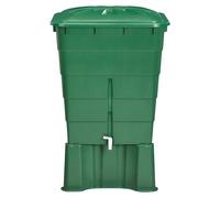 Basic Line Tonel para lluvia con base (300 l, Verde, 2 ud.)
