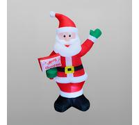 Basics Papá Noel inflable con luz LED de colores, 75 x 50 x 125 cm