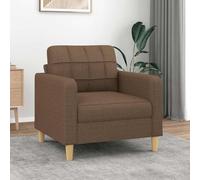 Basinlix Sillón de tela marrón de 60 cm de ancho, muebles tapizados modernos con estructura de metal resistente, cómodo asiento, ideal para sala de estar, habitación de invitados u oficina, diseño