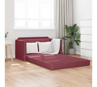 Basinlix Sofá cama de 110 cm de tela burdeos con marco de metal, mecanismo ajustable y fundas de almohada extraíbles, cómodo banco para salón, habitación de invitados y oficina
