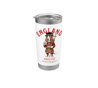 Basset - Taza con diseño de perro de la Torre de Londres Vaso térmico de acero inoxidable de doble pared