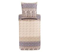 Bassetti Imperia 9323473 41 - Juego de Cama (Funda nórdica de 2 Piezas, 200 x 200 cm y 80 x 80 cm, 2 Piezas, Funda de Almohada de satén mako, 2 Piezas, Cierre de Cremallera), Color Beige