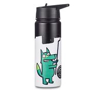 Bastardidentro BOTELLA TERMICA, Blanco - Botella Agua Acero Inoxidable Niños - 500 ml - para Niños, Niñas y Adolescentes - Reutilizable - sin PBA - 12 Horas Caliente, 24 frio