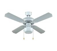 Bastilipo Nerja Ventilador de Techo con Luz E27, 50 W, Blanco, 105 x 42 cm