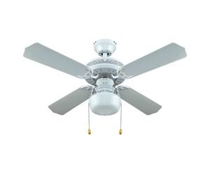 Bastilipo Nerja Ventilador de Techo con Luz E27, 50 W, Blanco, 105 x 42 cm