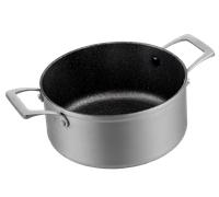 BASTILIPO, TITANIUM PRO 24CA, cacerola de aluminio fundido de 24cm, full induction, a la piedra