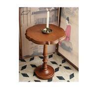 BASXDRFXZ Mesas Auxiliares Marco de Madera Retro for Sala Estar, sofá, Mesa Auxiliar Redonda, pequeño apartamento, esquinera Medieval Maciza, pequeña Ocio(A)